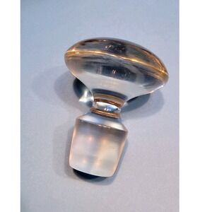 Vintage Clear Glass Mushroom Decanter Stopper Replacement Ground Glass Base